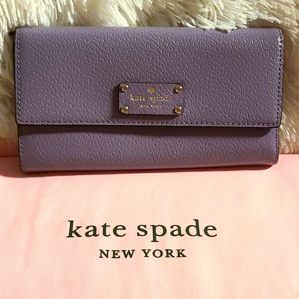 NWT kate spade lush lilac leather wallet